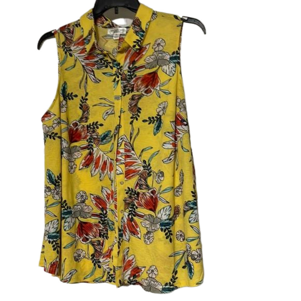 Floral John Paul Richard sleeveless shirt 1X